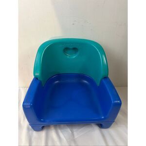 Fisher price Grow with me Booster Chair Blue Green Heart (no strap) 1990